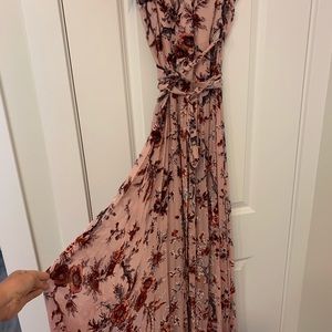 NWT Waters & Waters pink floral wrap dress size 8
